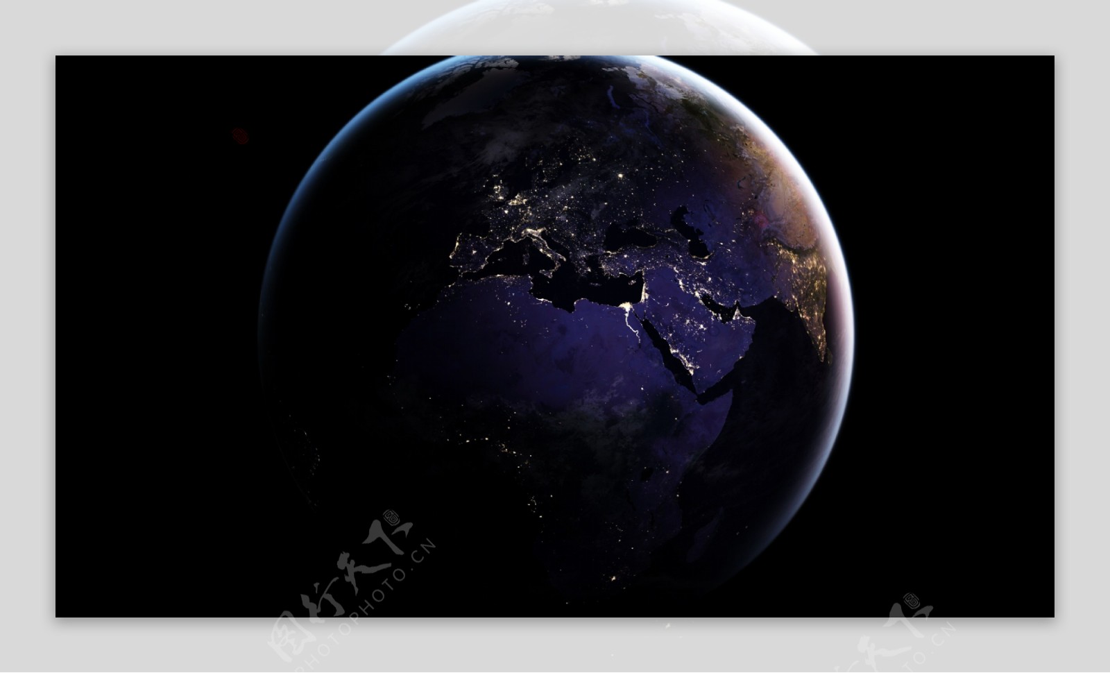 夜晚地球非洲真实星球