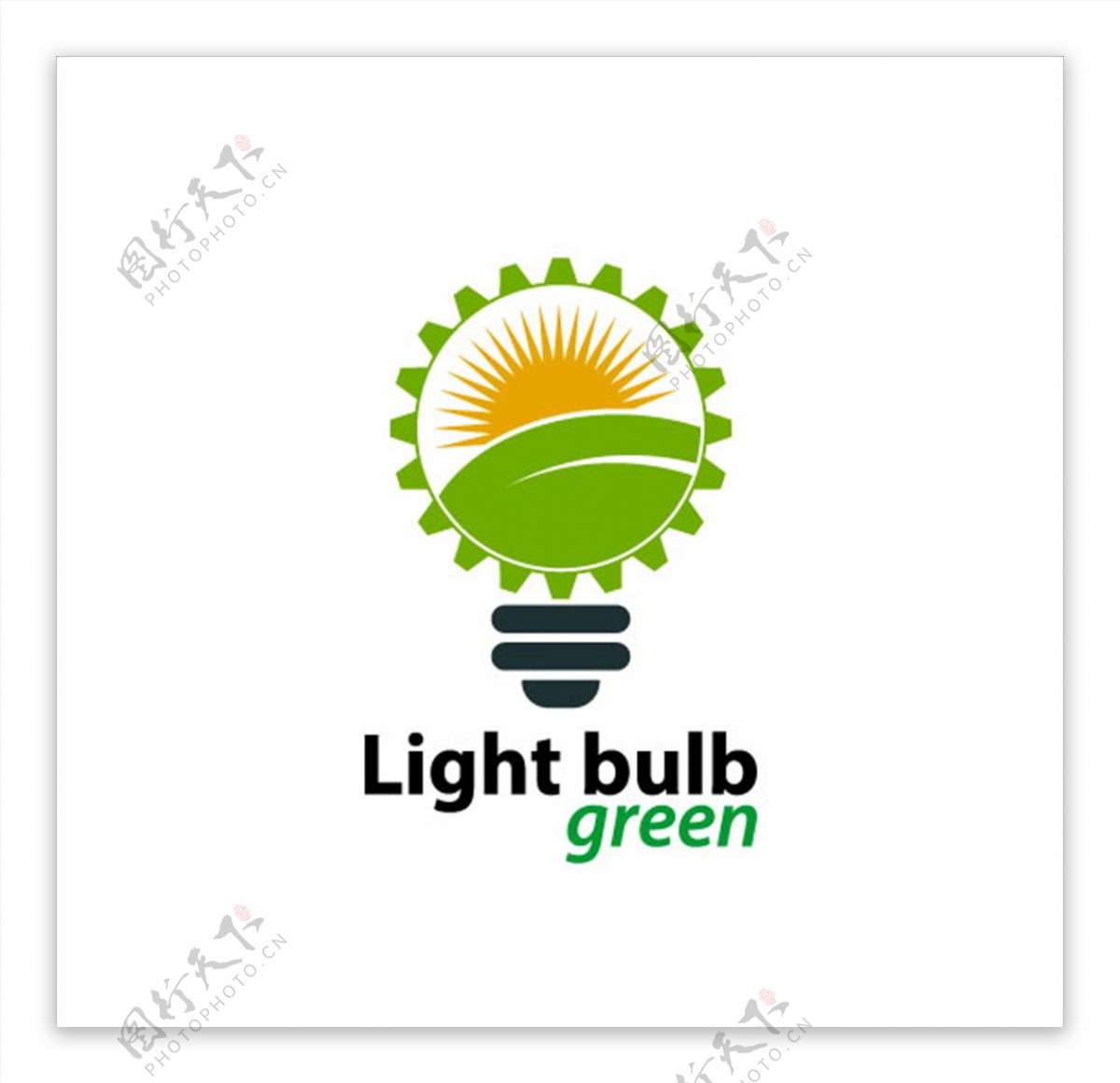 绿色灯泡图标