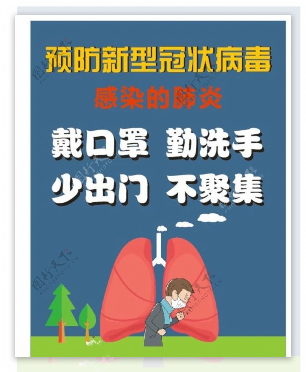 预防新冠肺炎宣传海报