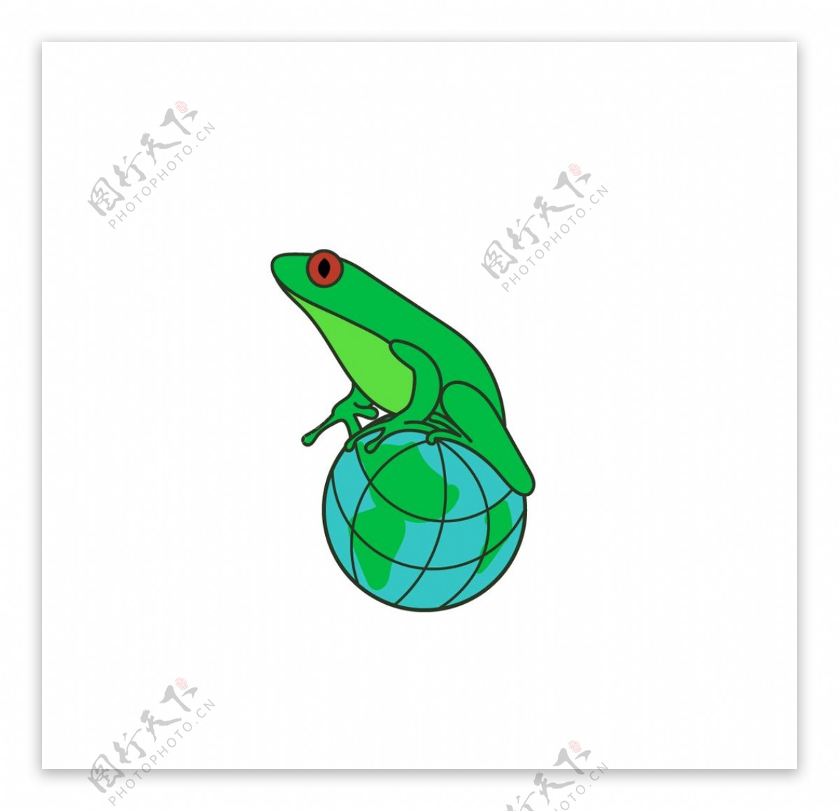 青蛙与地球PNG