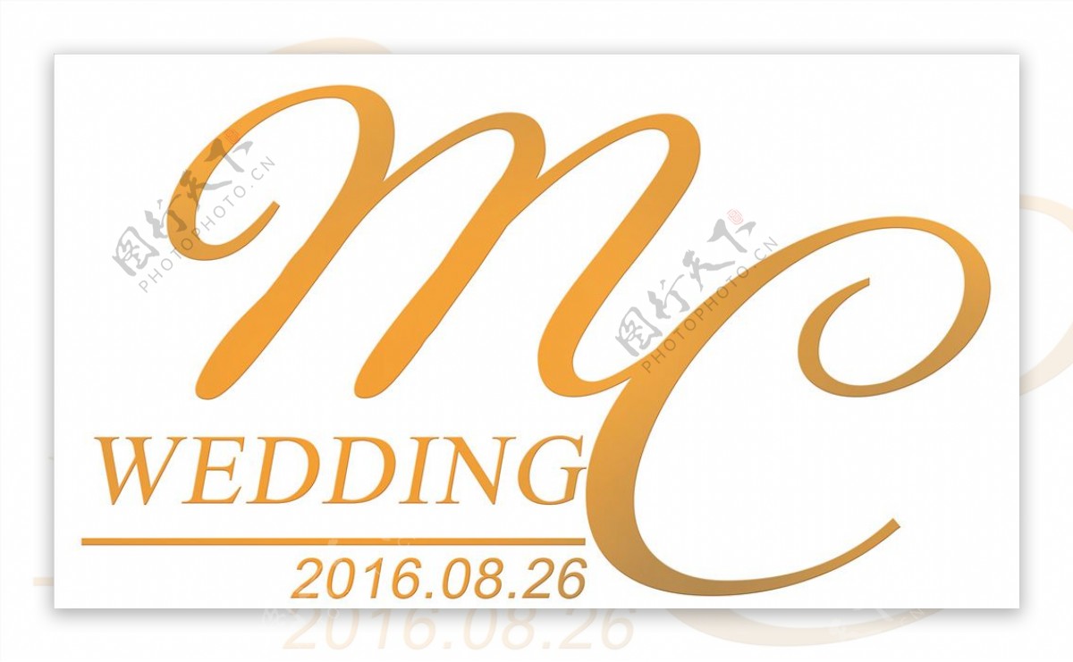 婚礼logoMC字母设计