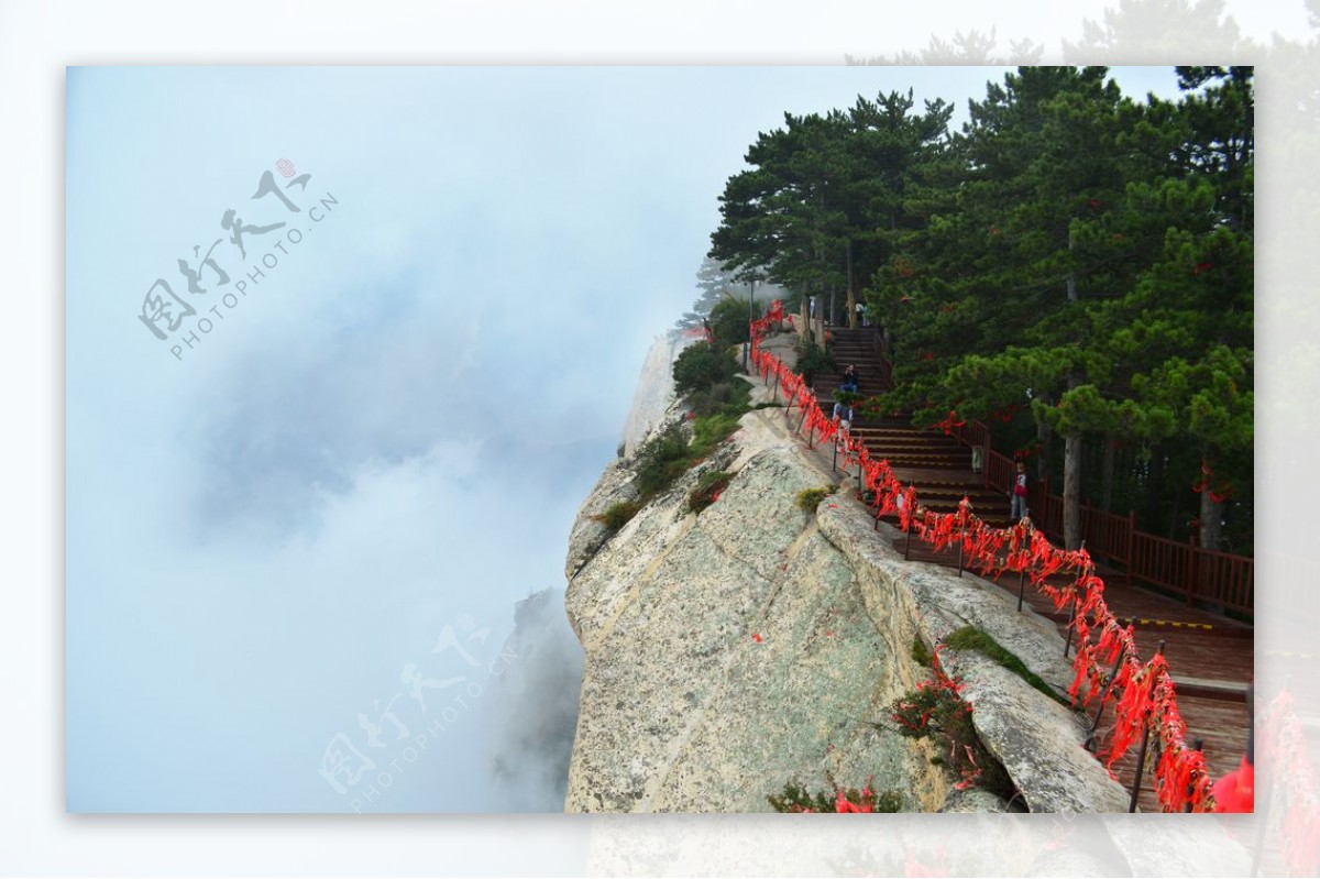 陕西西岳实拍自然风景照