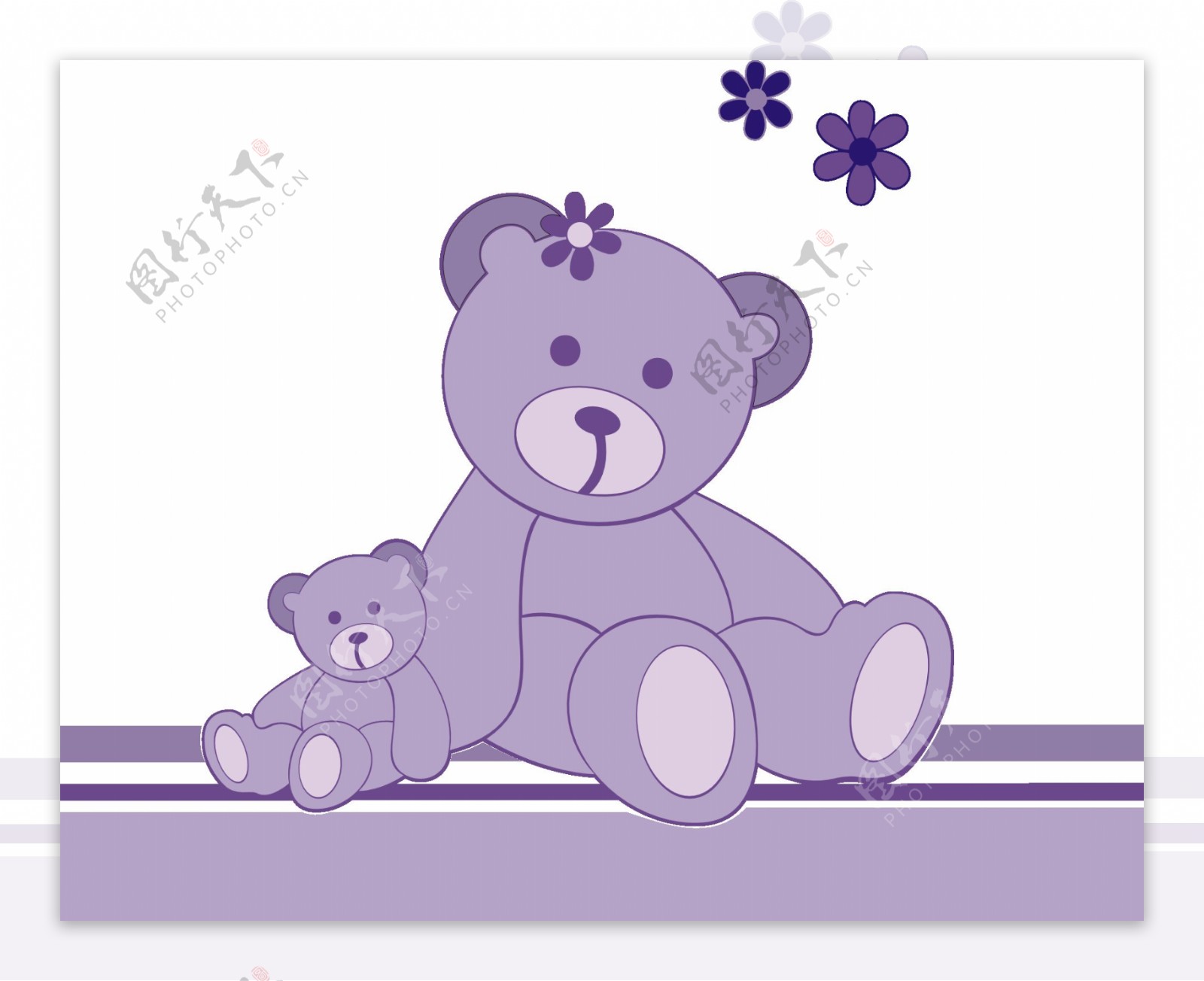 紫色玩具熊