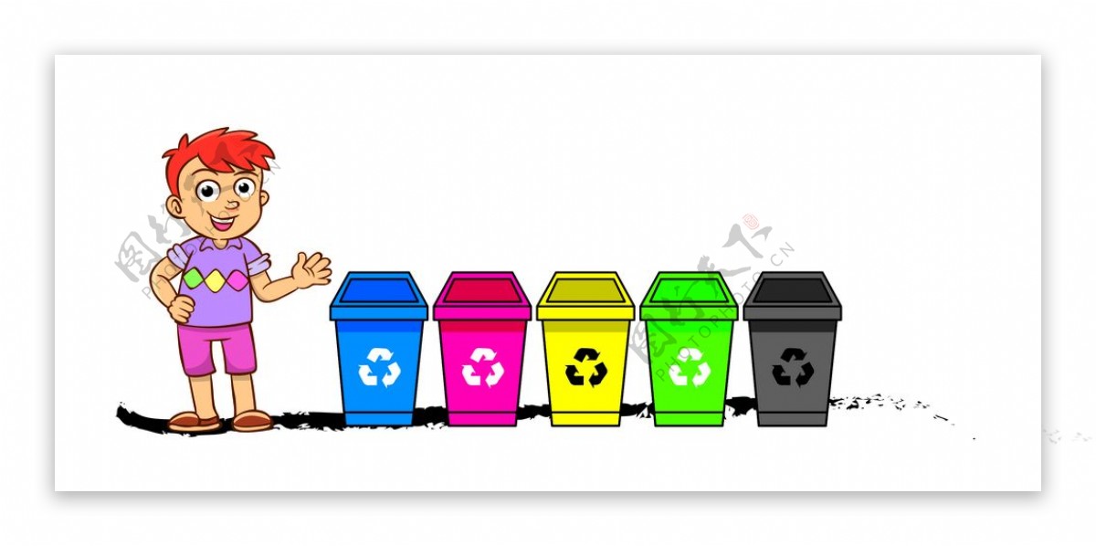 矢量保护环境垃圾桶