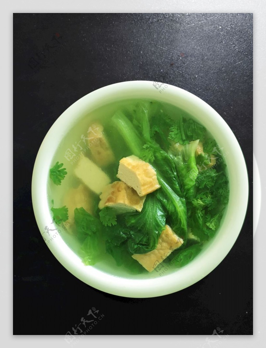 家常生菜豆腐素汤