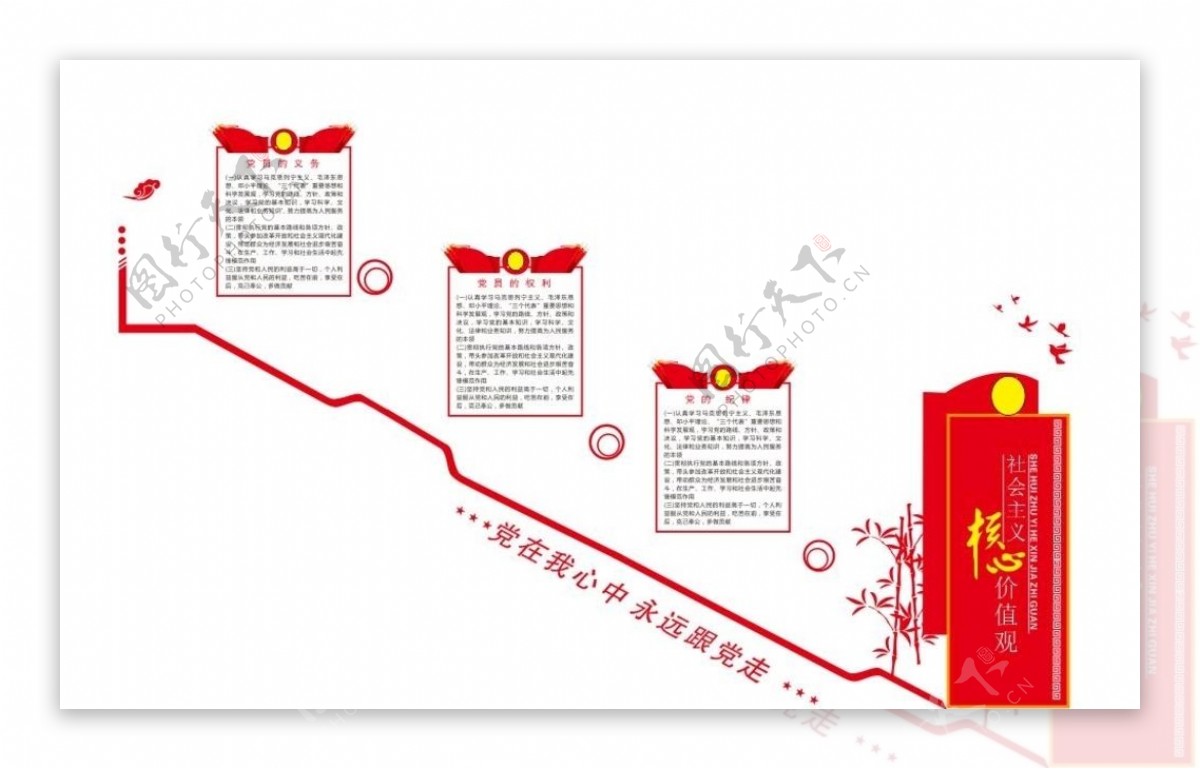 党建楼梯文化墙