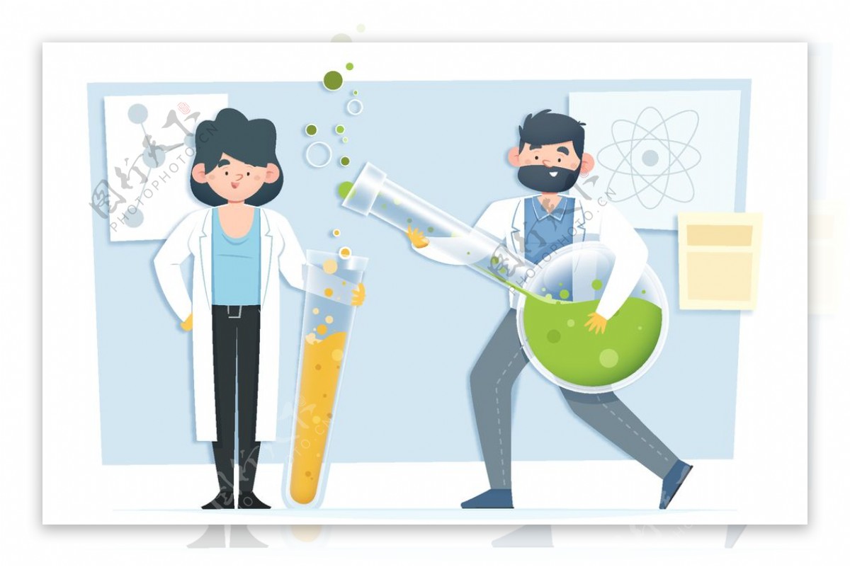 化学实验主题插画