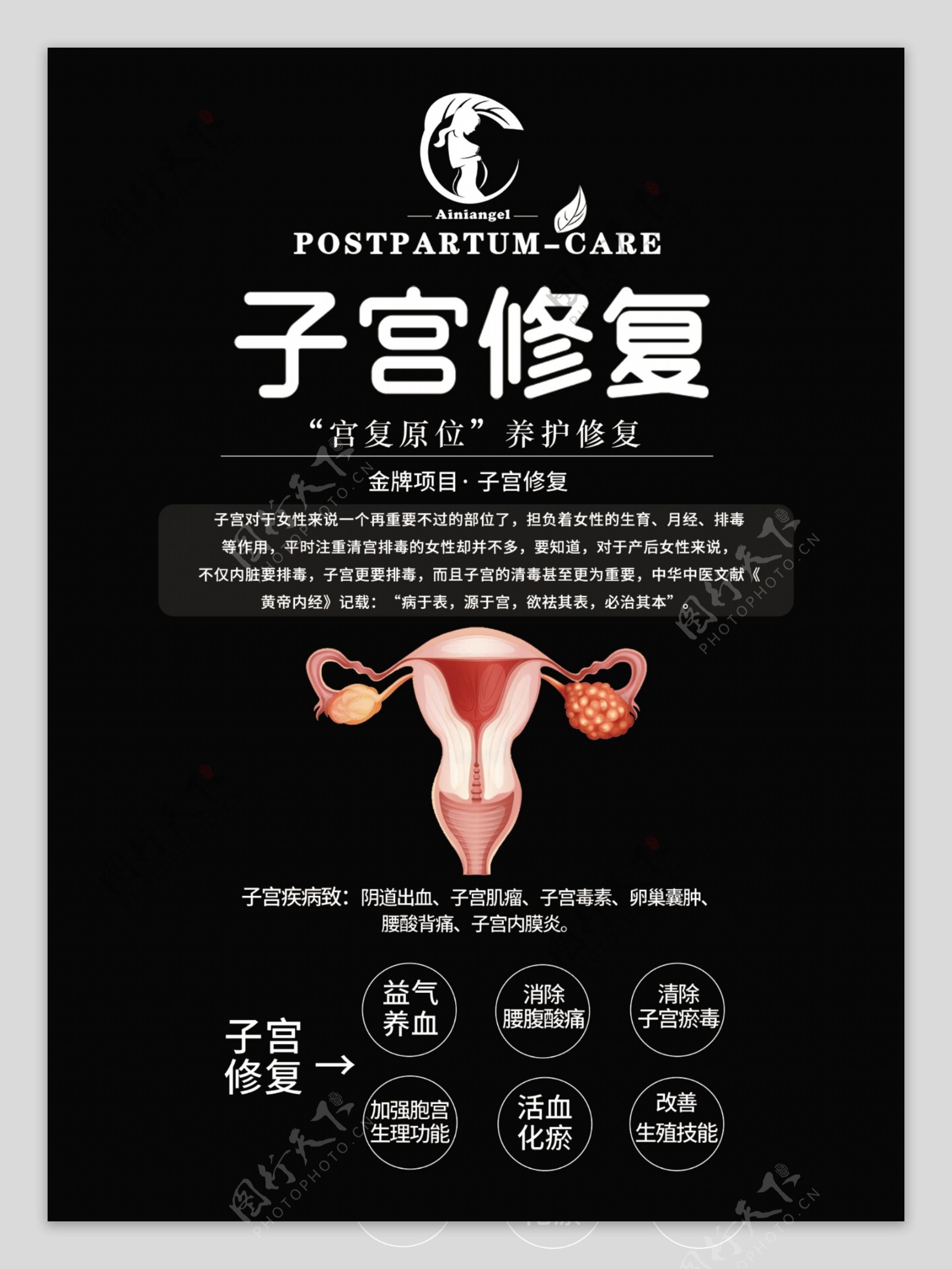 产后保养海报母婴女性生殖