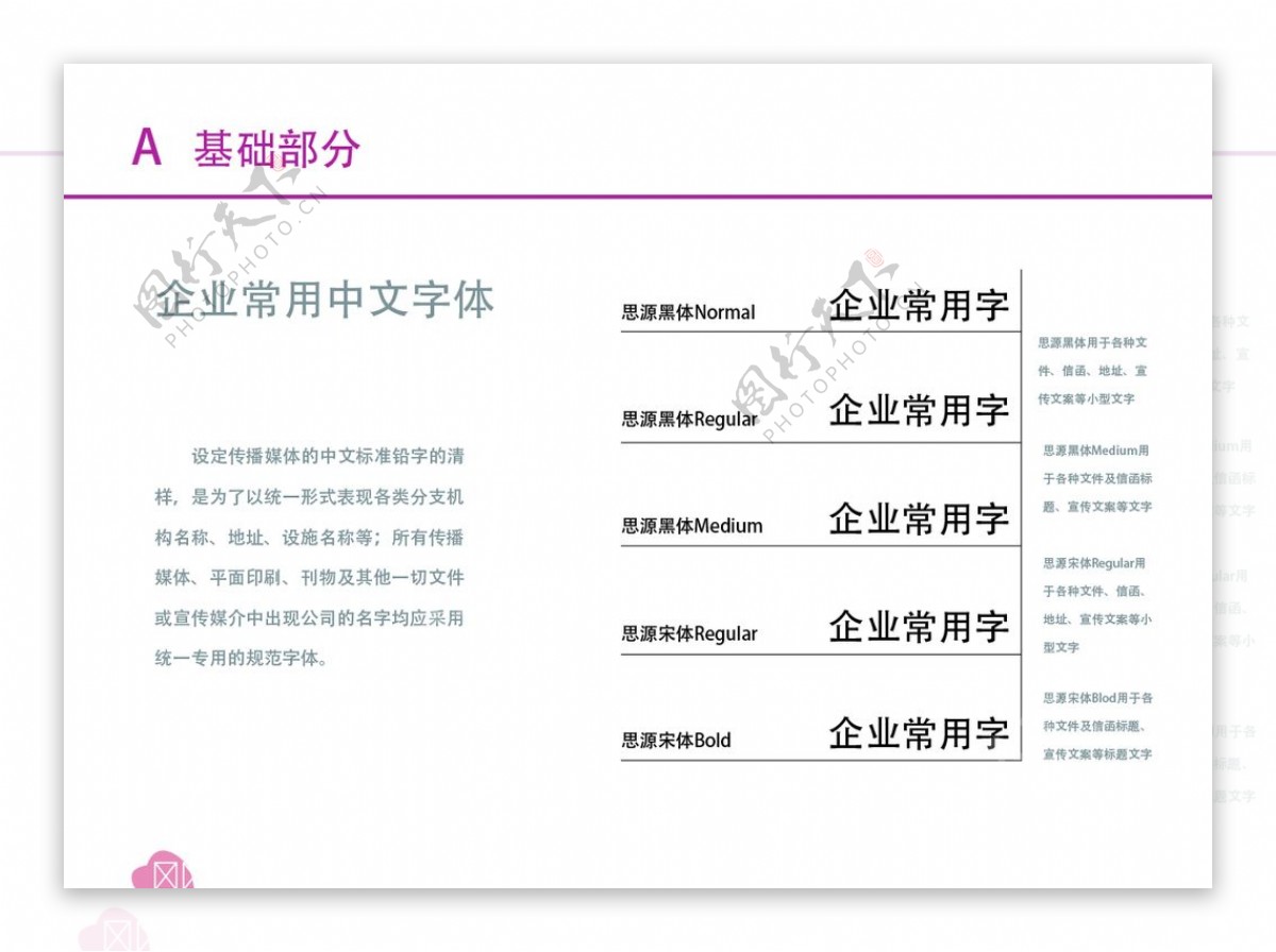 VI设计花店常用中文字体