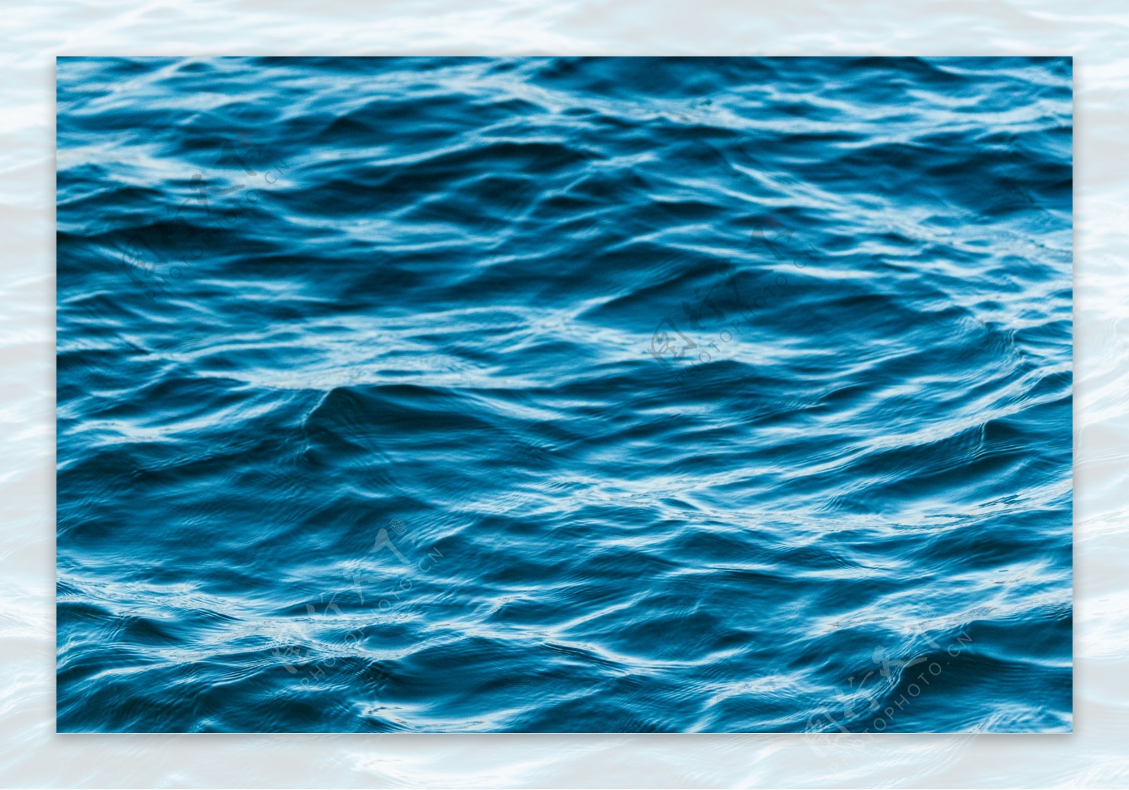 海浪蓝色波纹背景图