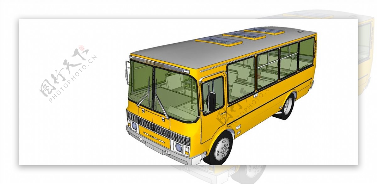 公交车班车客车模型