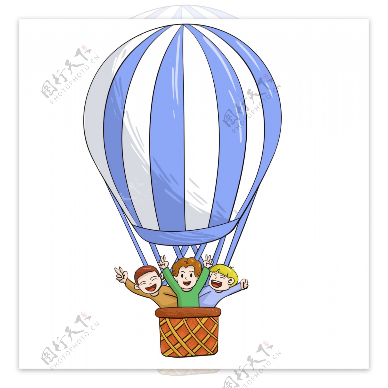 气球热气球插画卡通海报素材