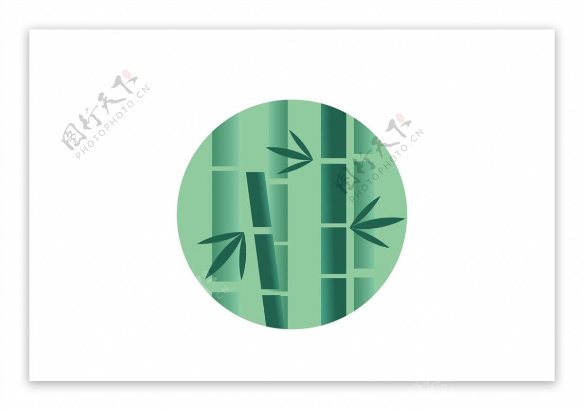 竹子图标头像矢量