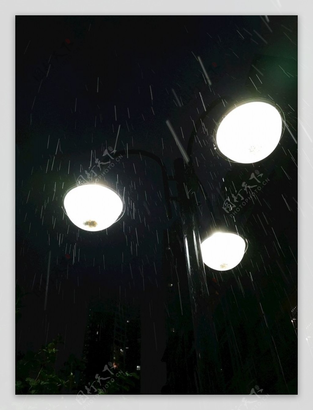 雨下的路灯