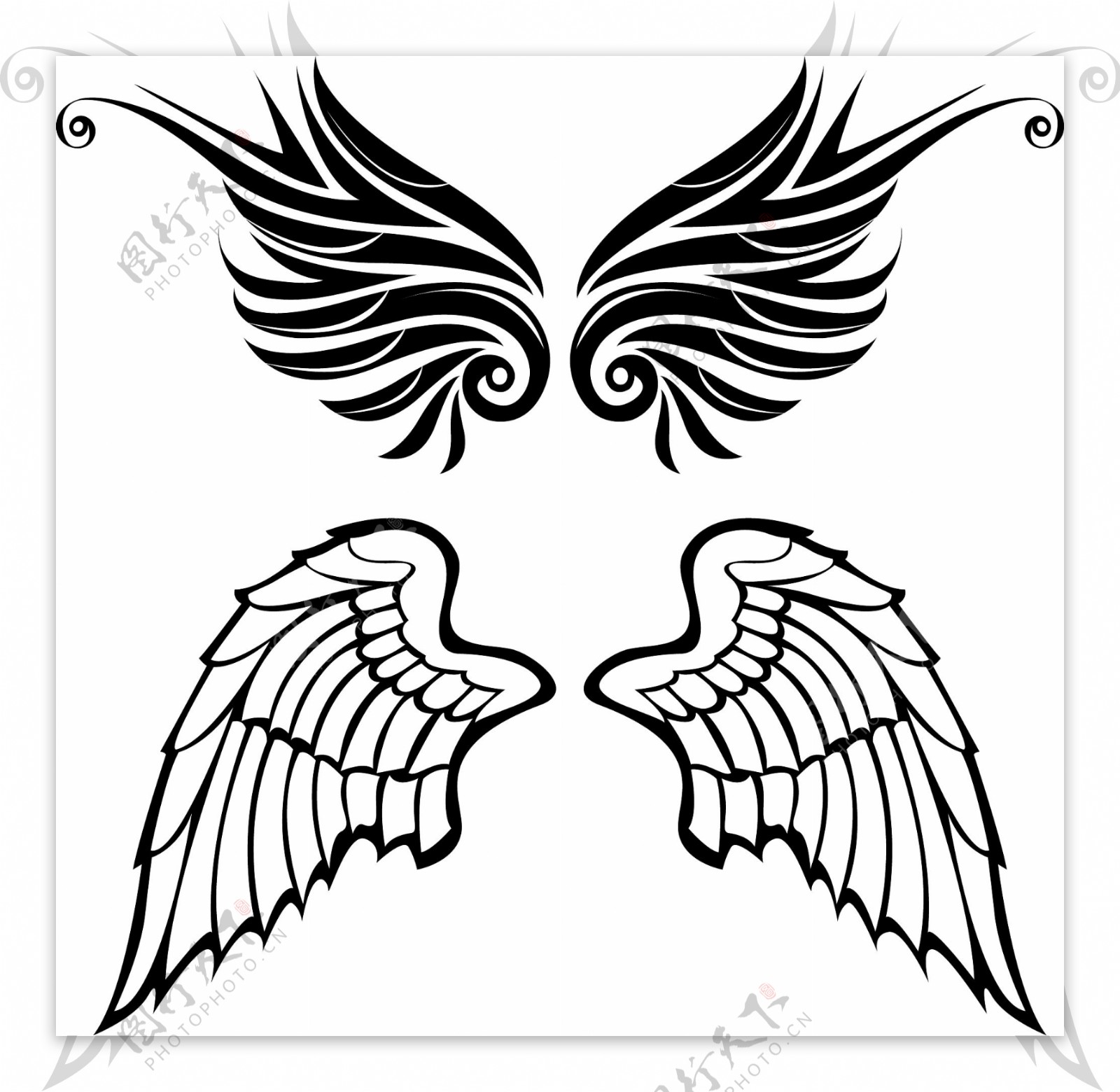 创意翅膀logo设计