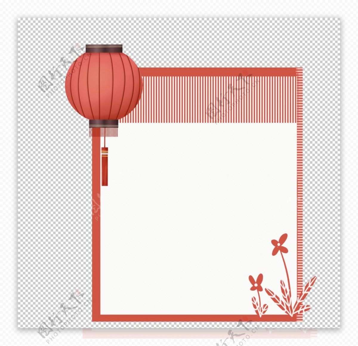 中国风花纹花边边框素材