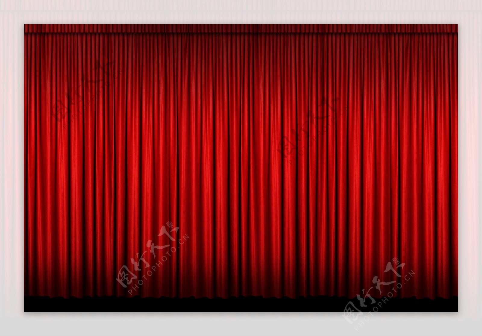 红色幕布舞台展台立体背景素材