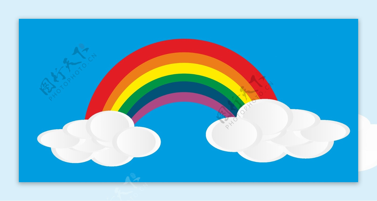 云和彩虹矢量素材