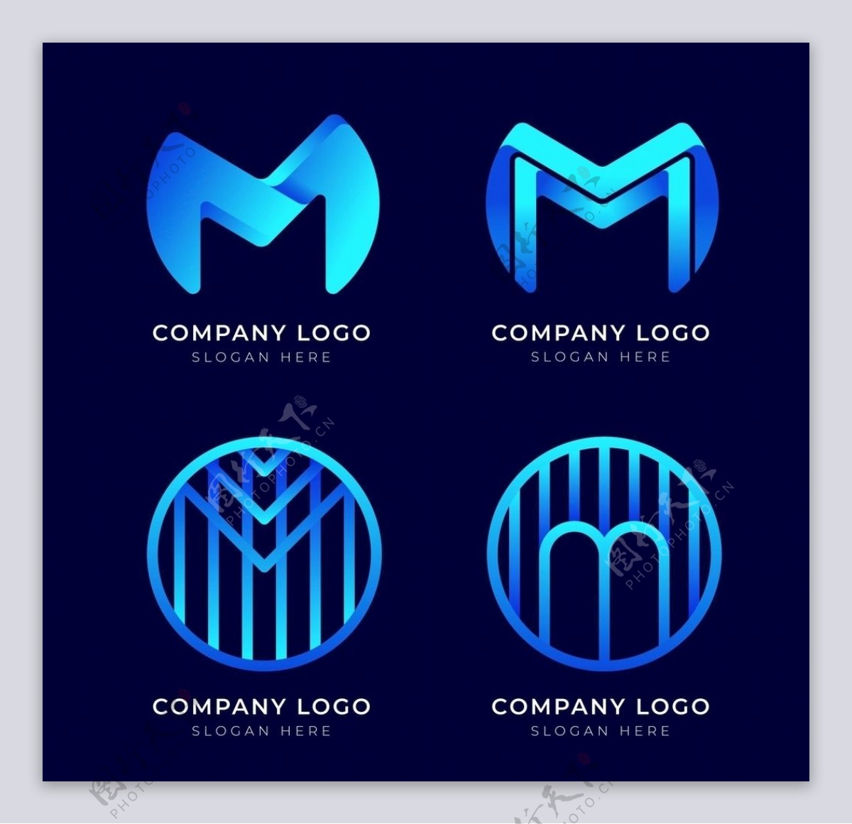 M字母l创意logo设计