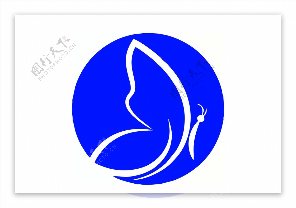 蝴蝶logo设计字母标志