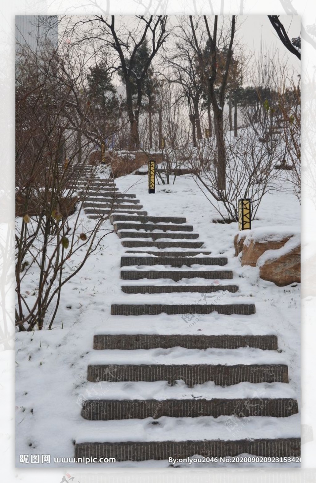 迎泽公园雪景