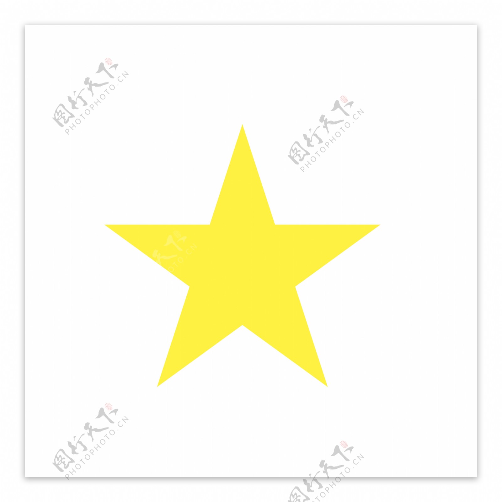 黄色五角星装饰海报素材