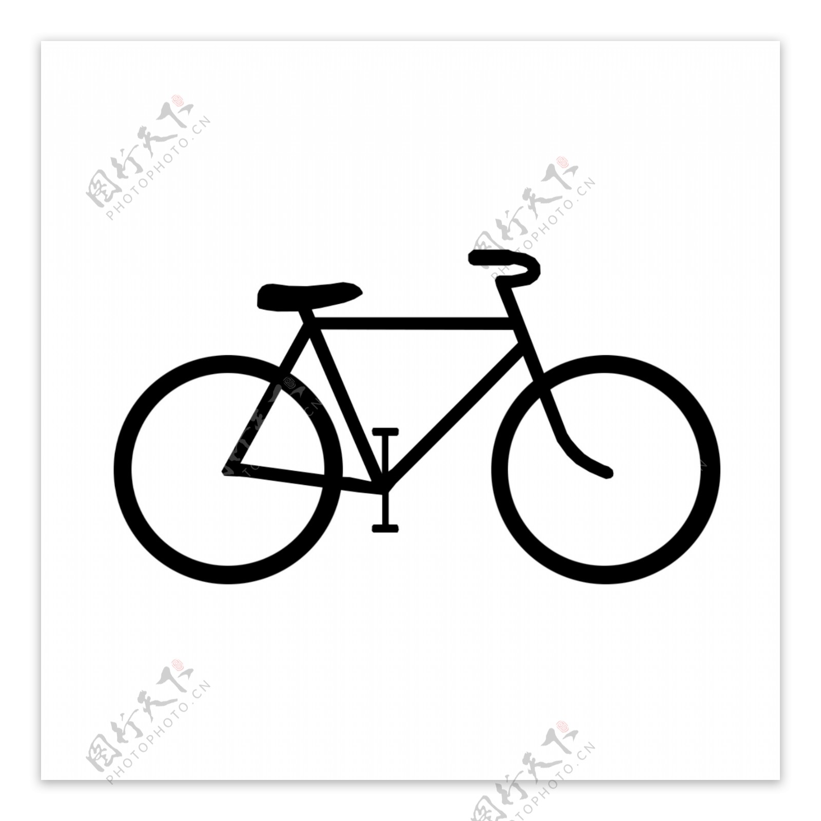 自行车剪影psd矢量图图片