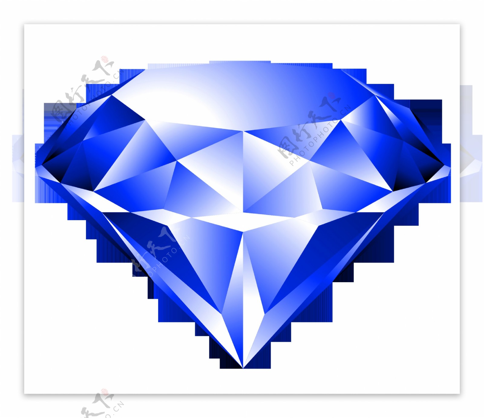 蓝宝石蓝钻石水晶钻石免抠图