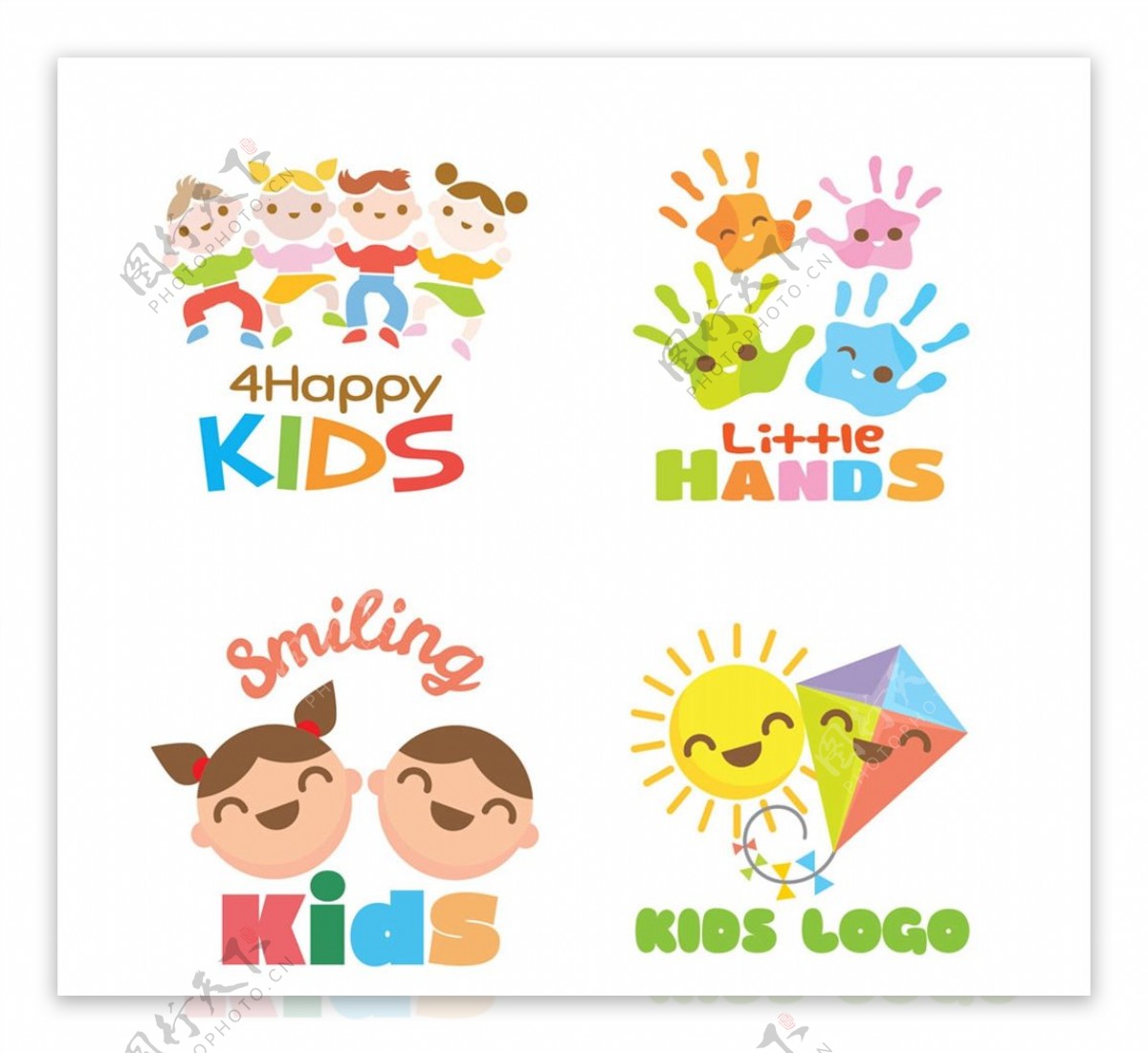 可爱儿童产品标志图片