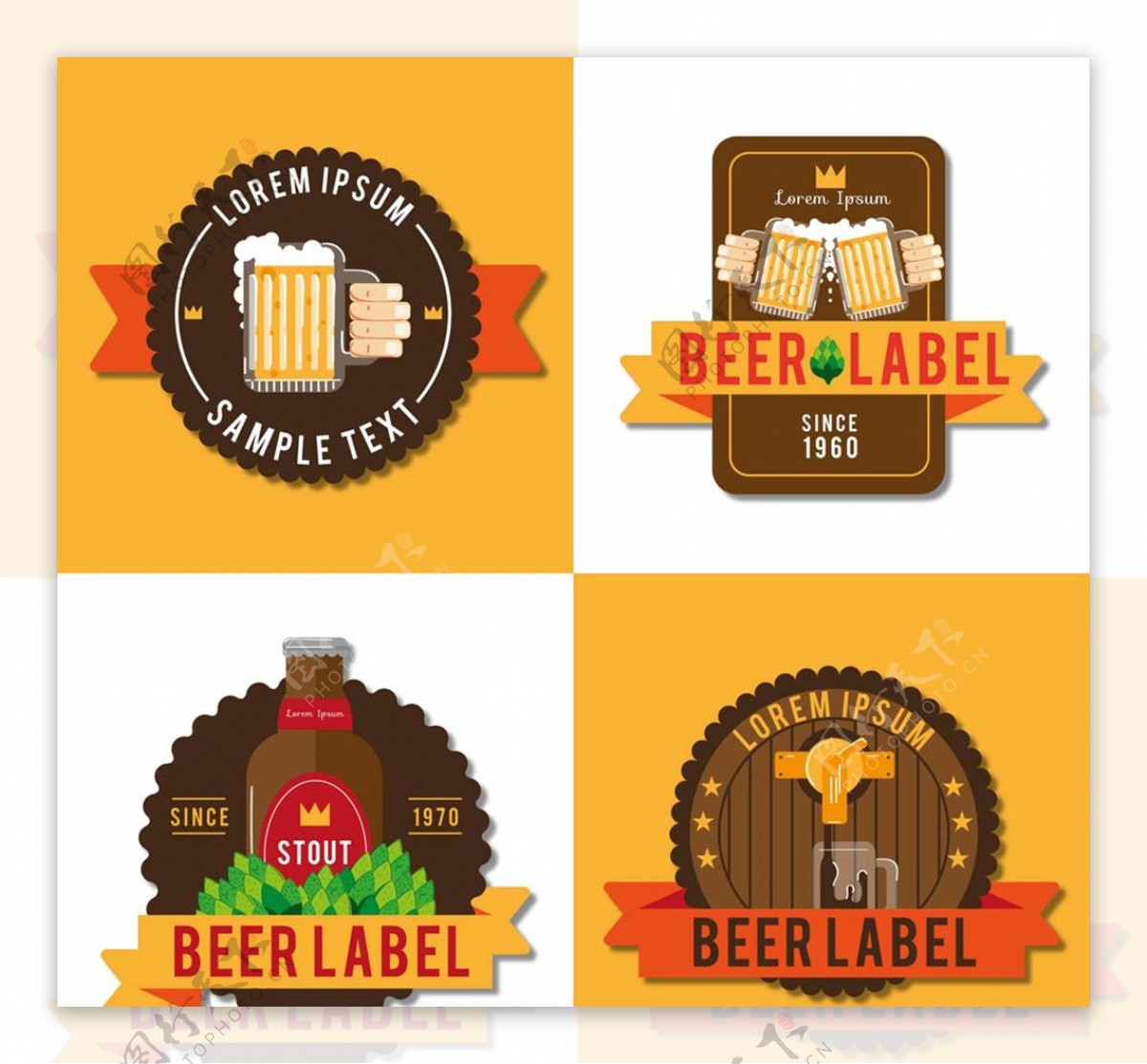 创意啤酒标签图片