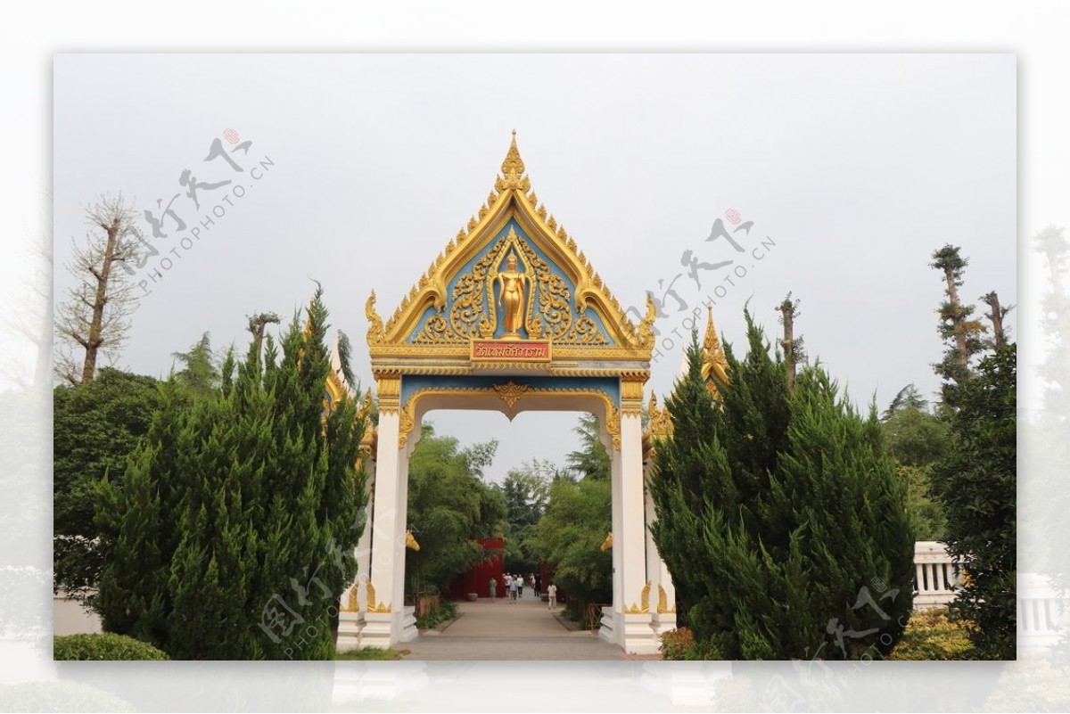 白马寺泰国风格佛殿主出入口图片