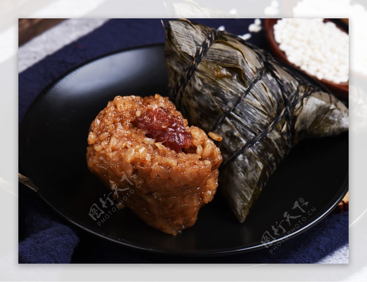 肉粽美食食材背景海报素材图片