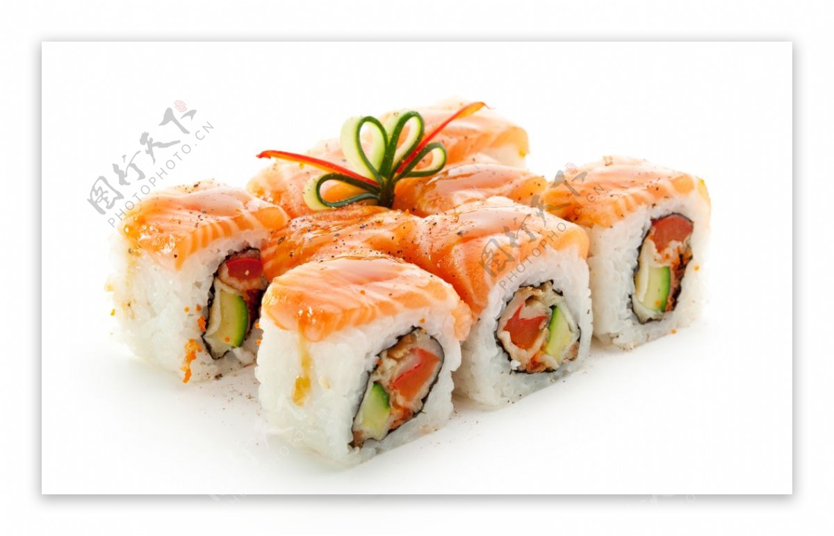 日式寿司食材背景海报素材图片
