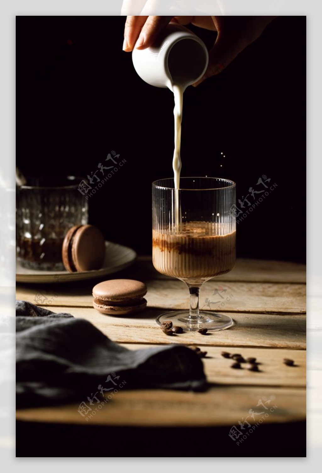 咖啡牛奶饮品背景海报素材图片