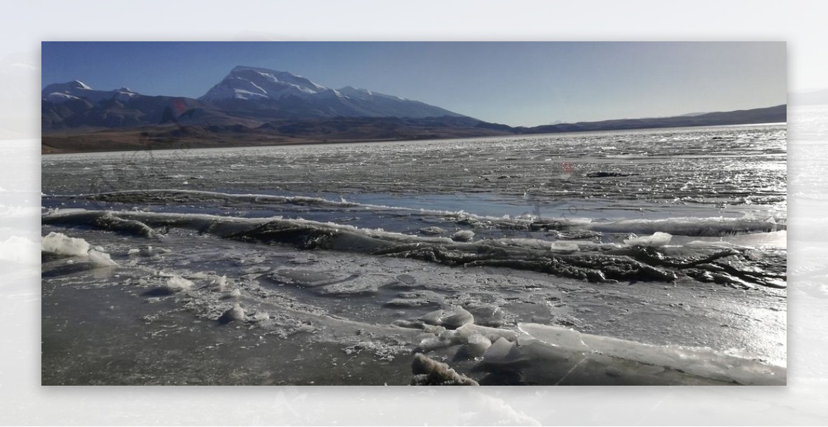 高原湖泊冰川风光图片