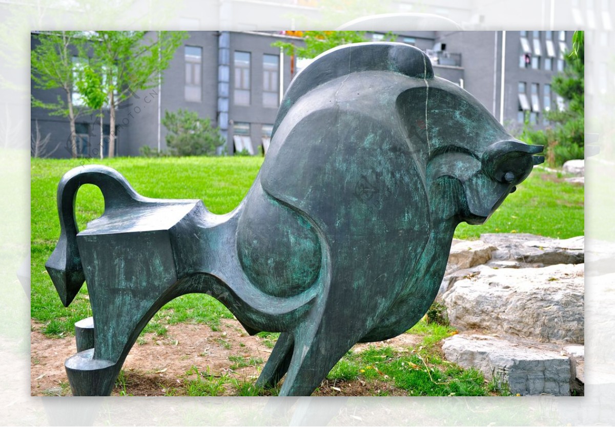 北京国际雕塑铜牛图片