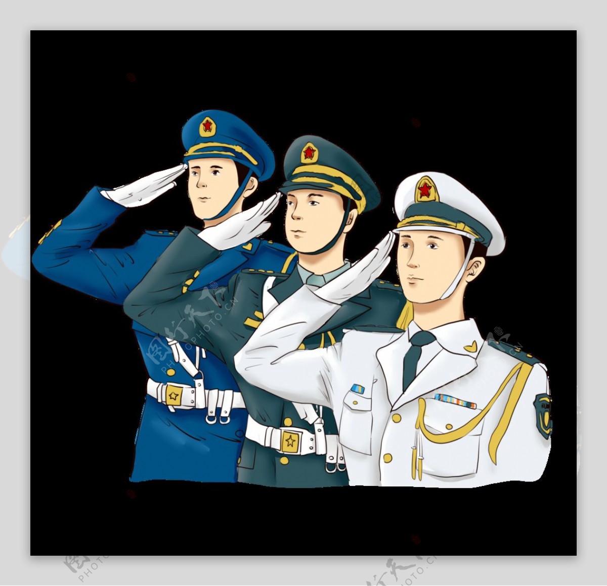 中国人民空军成立日飞机天空军人纪念日空军插画图片-千库网