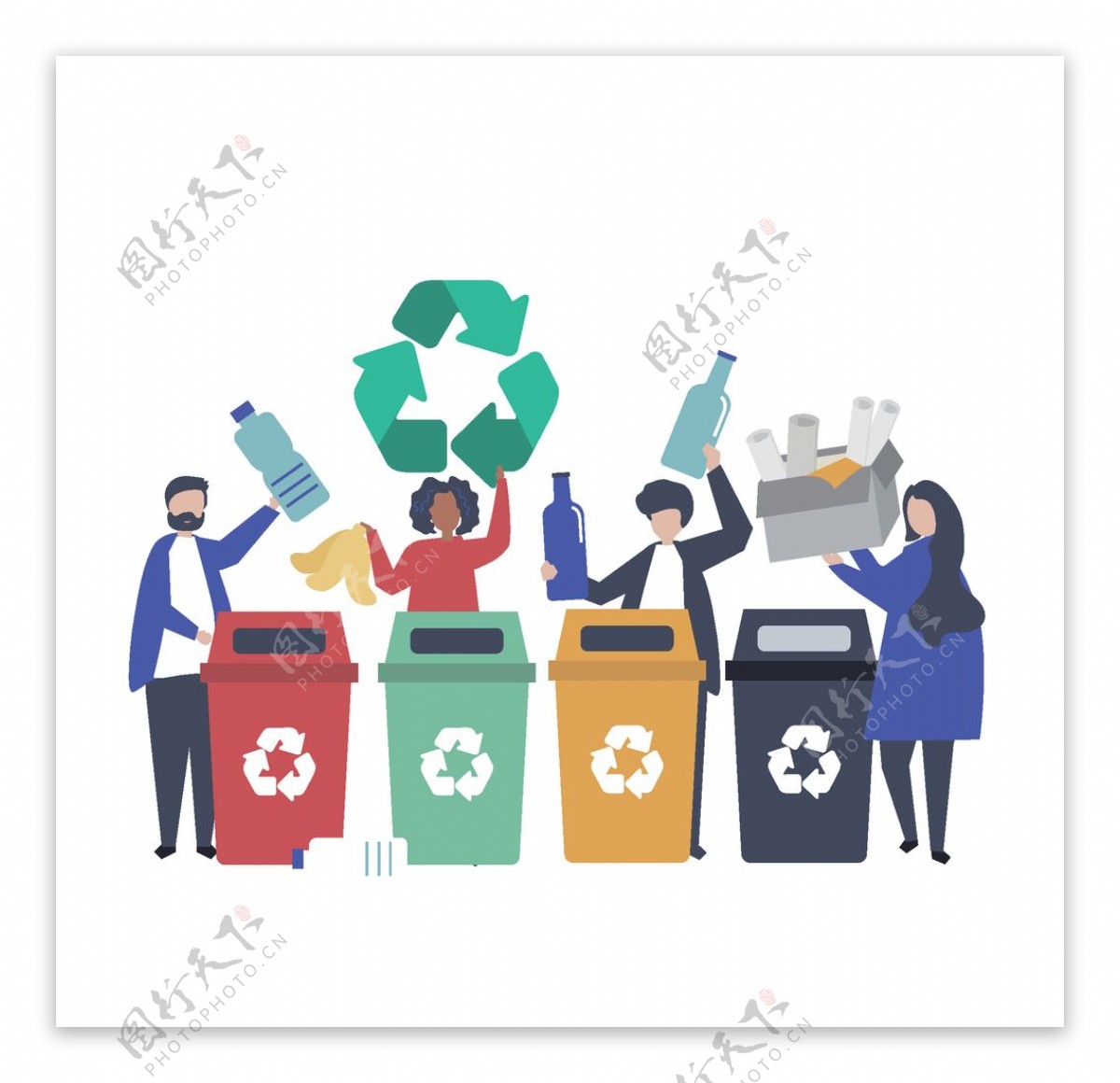 垃圾分类回收图片