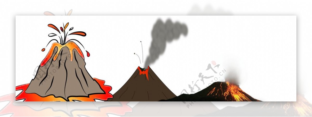 火山png免扣高清素材图片
