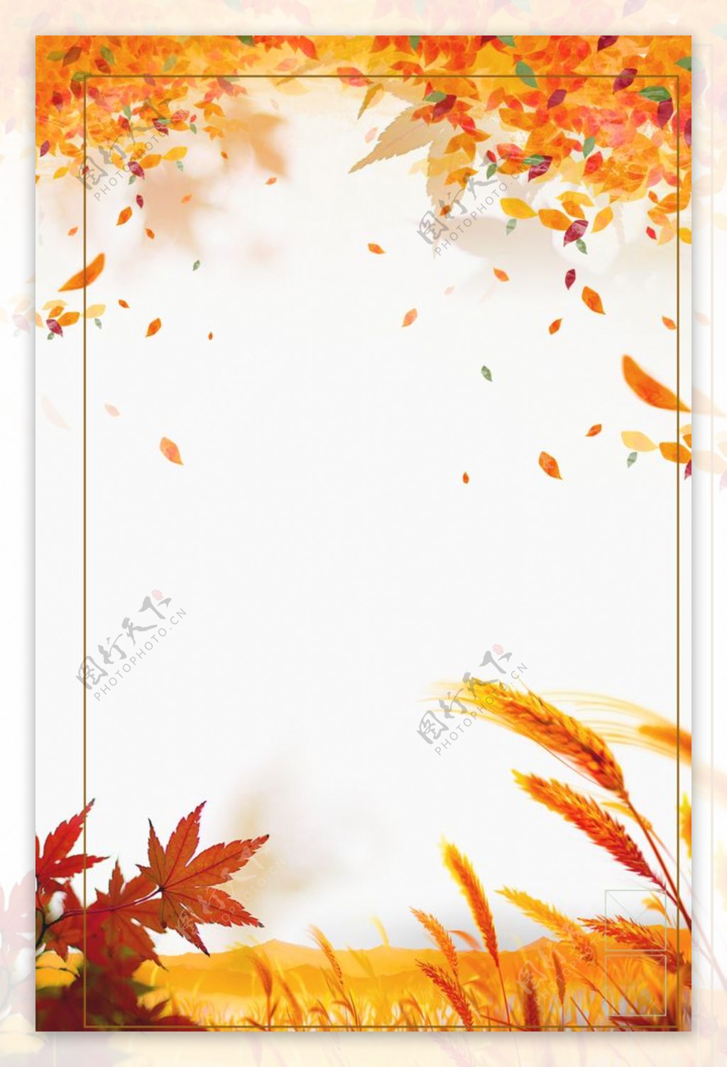 手绘秋天背景图片