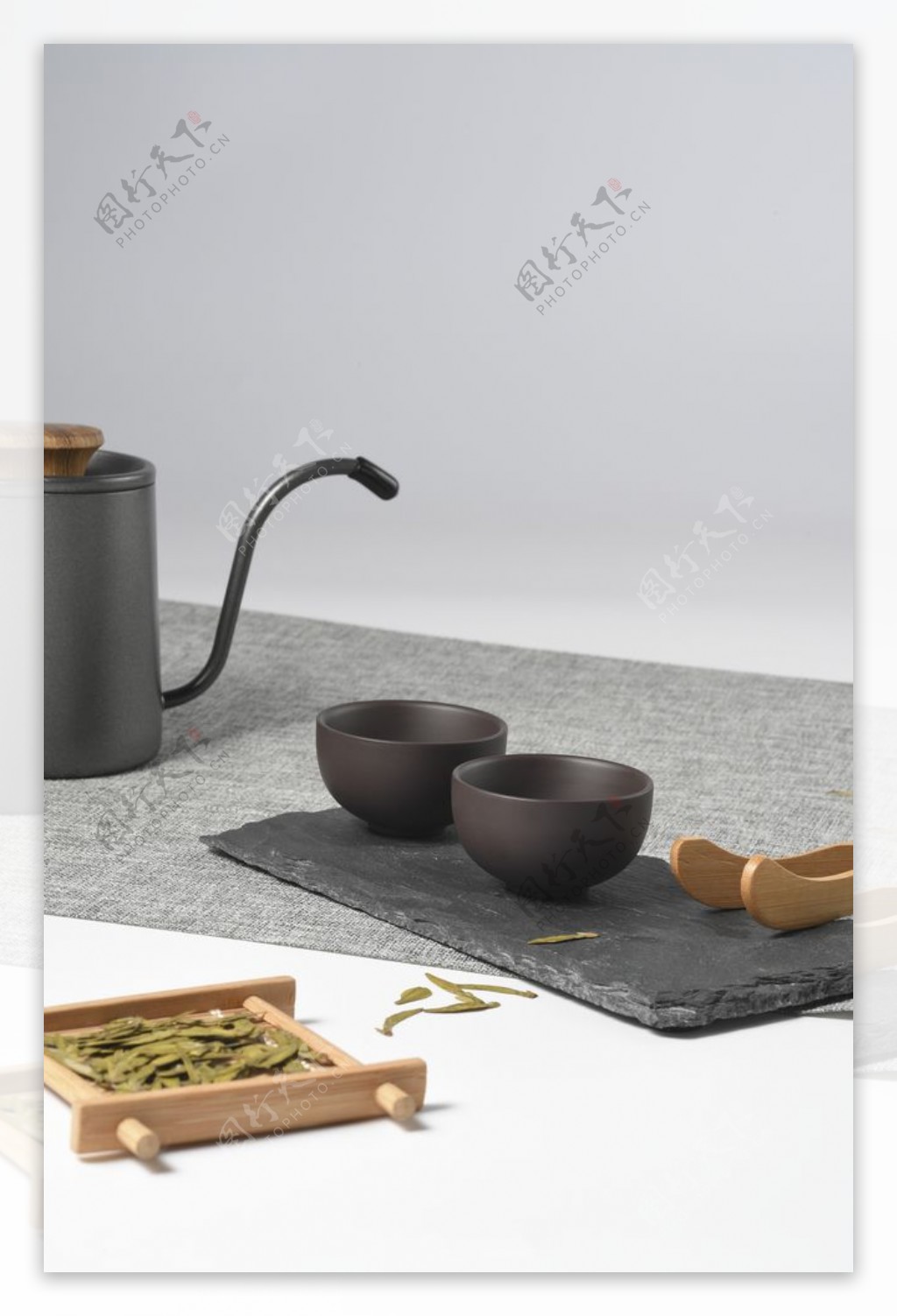 茶叶茶具复古传统背景海报素材图片