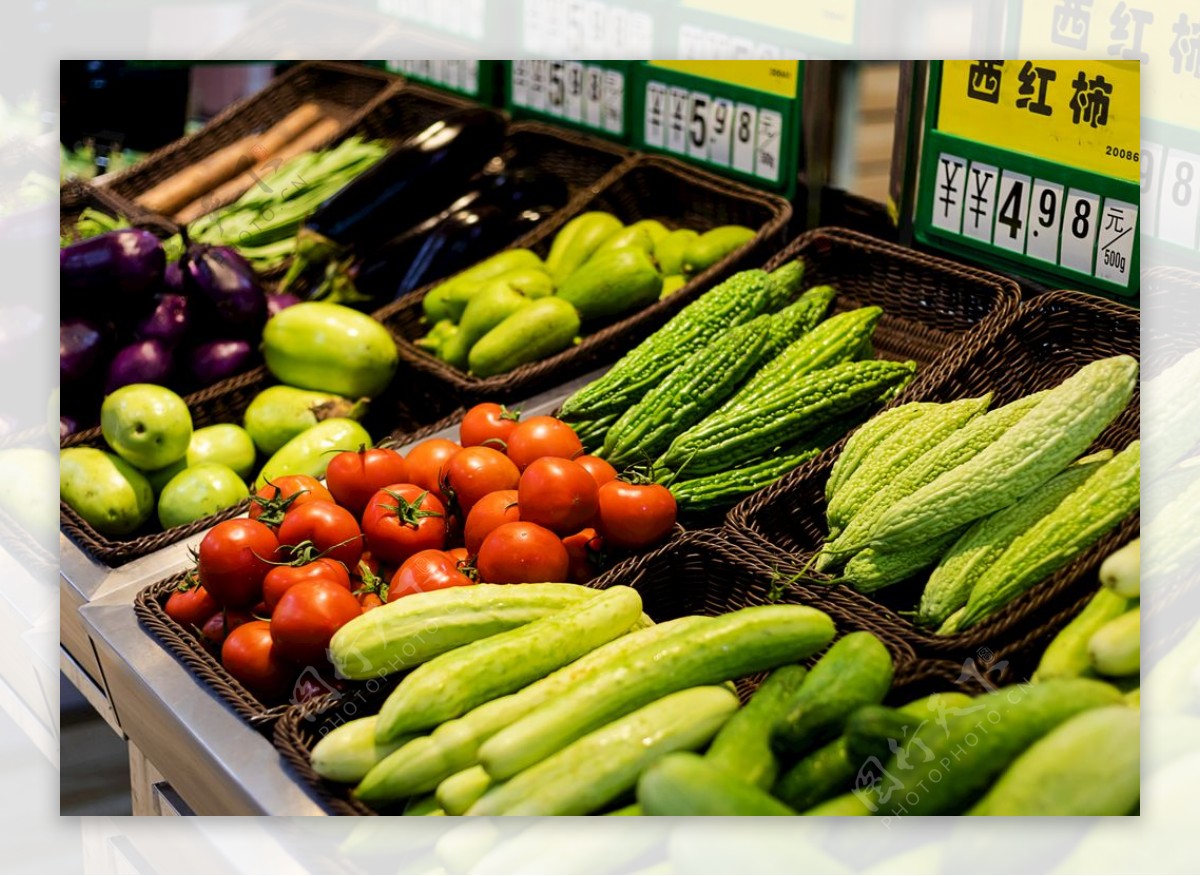 超市蔬菜摊图片