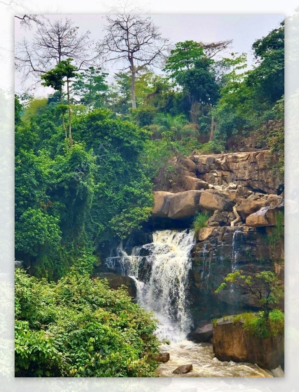 瀑布非洲大自然美景图片