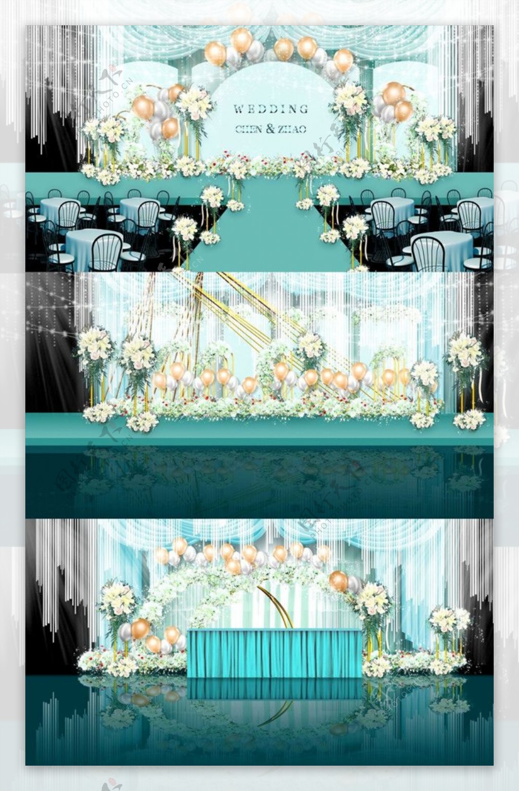 蒂芙尼蓝婚礼背景图片