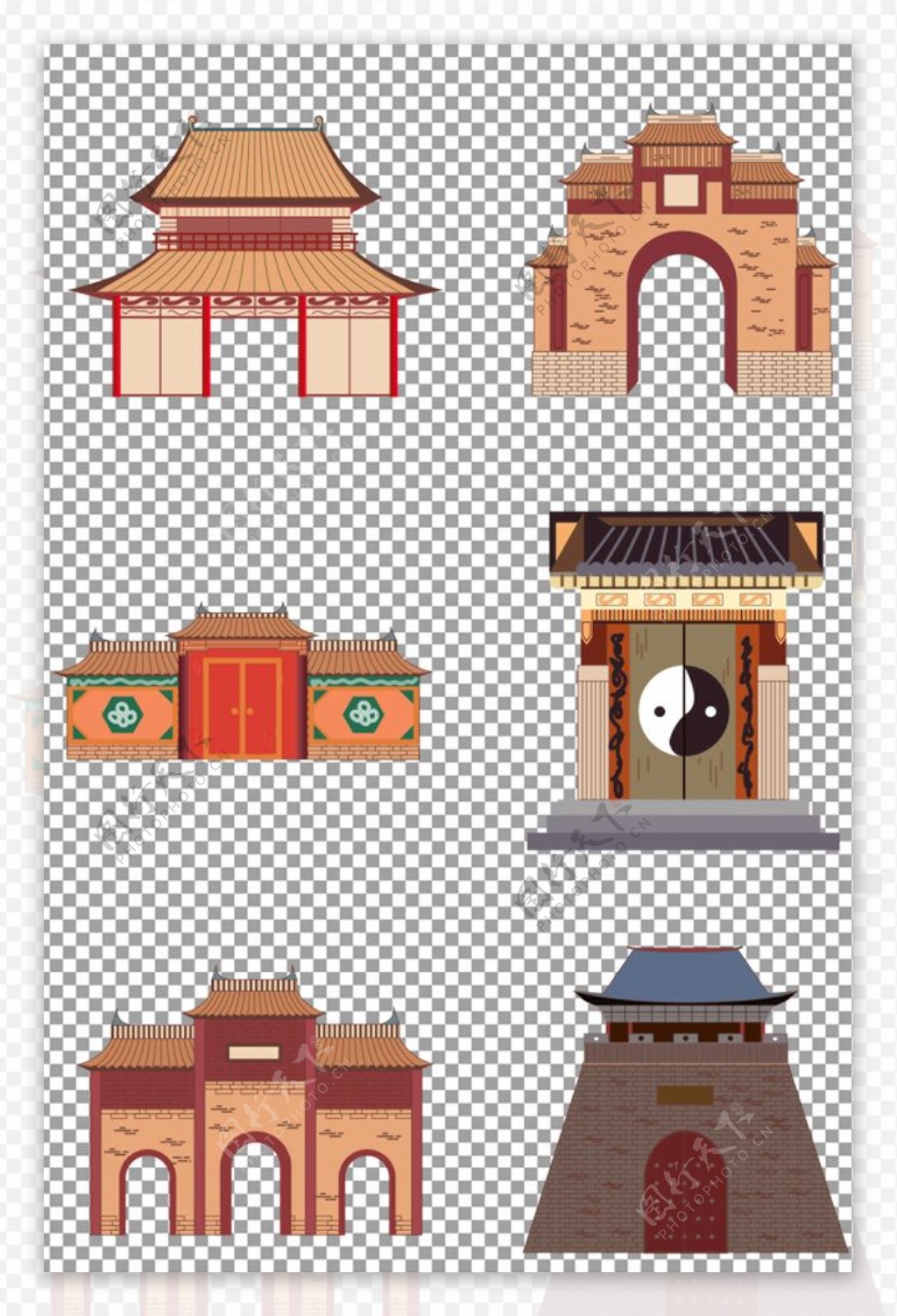 传统建筑城门图片