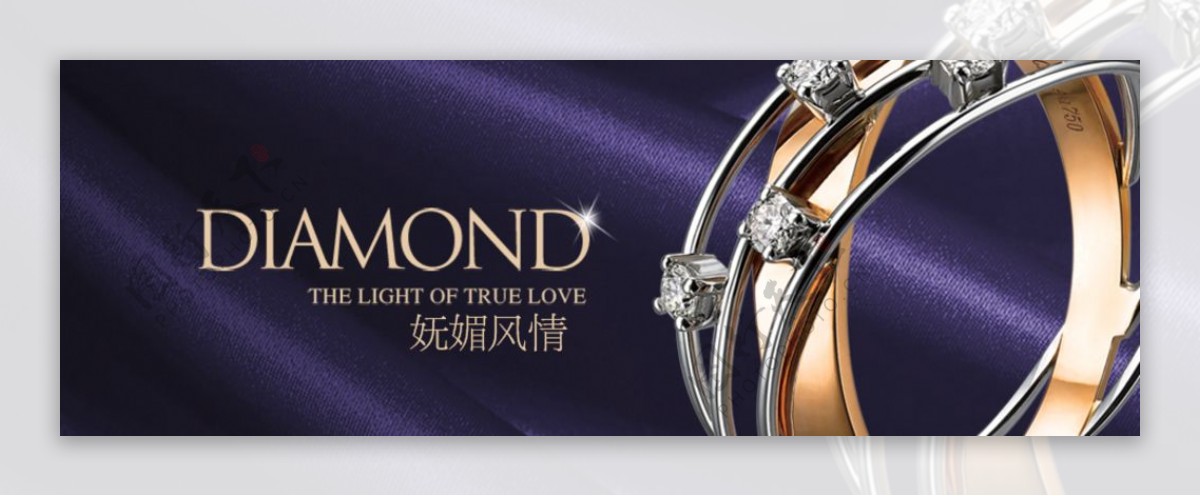 钻石戒指珠宝奢华宣传促销图图片