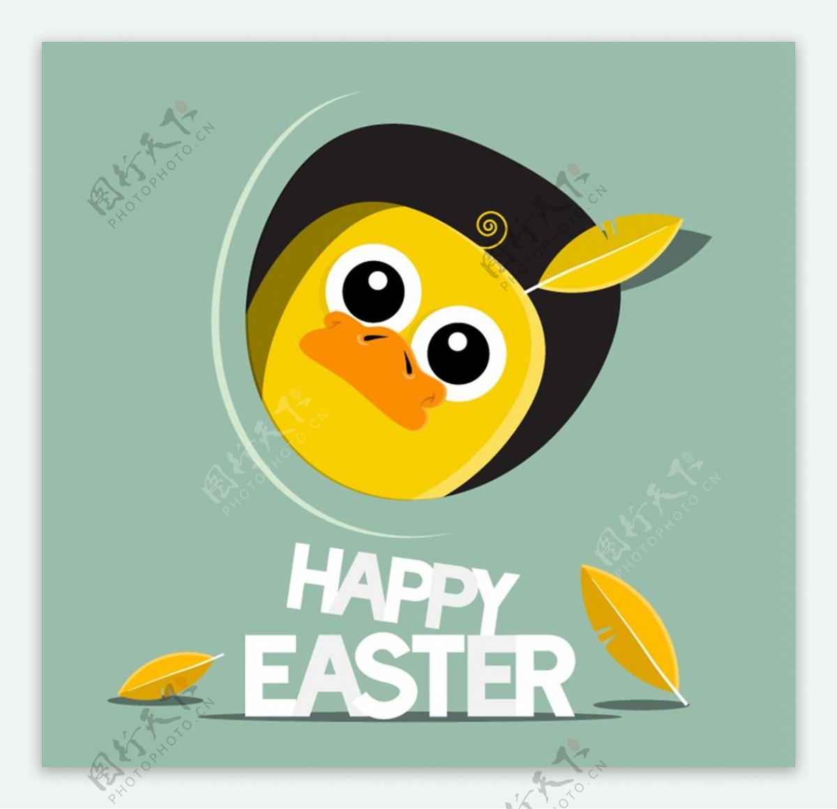 小黄鸭复活节海报图片