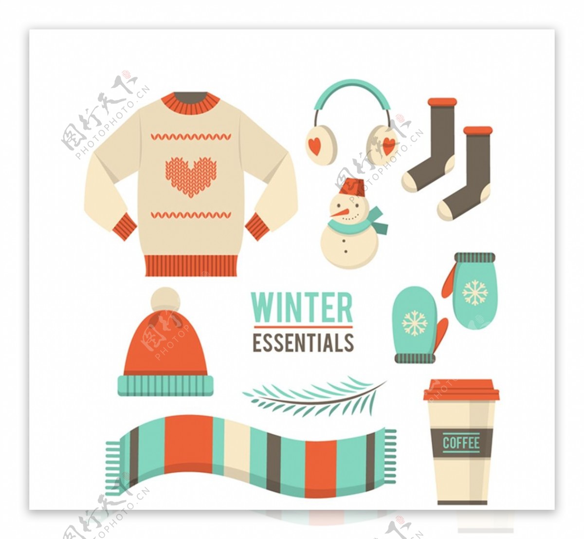冬季服饰物品图片