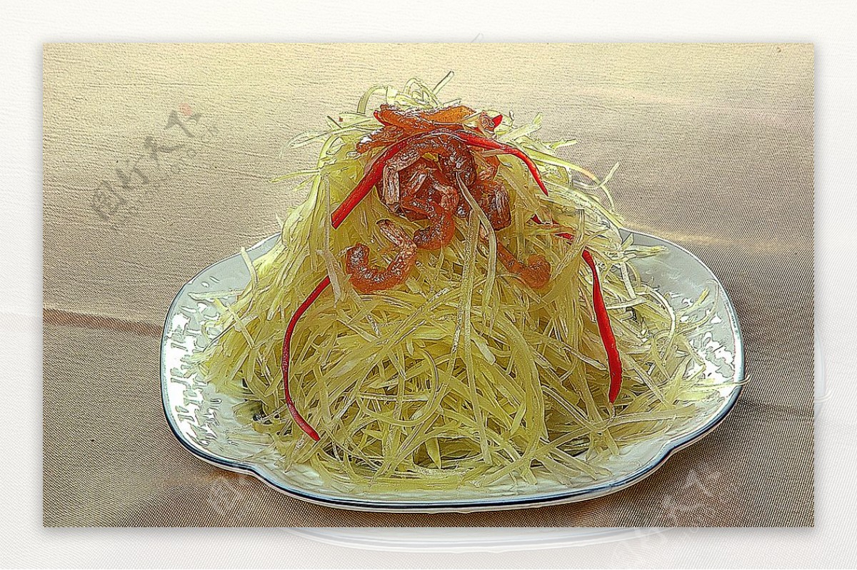 家常菜海米炝笋丝图片