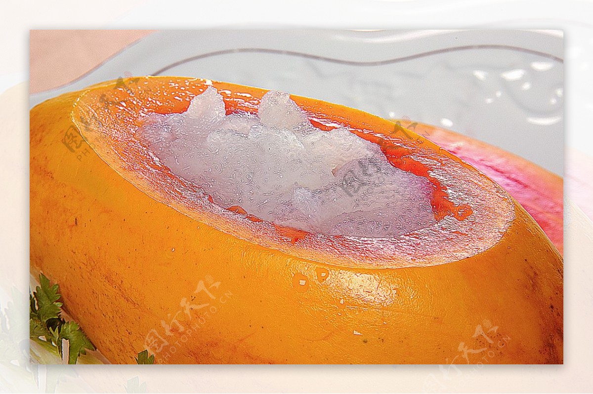 家常菜木瓜炖雪蛤图片